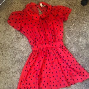 Forever 21 Peter Pan Collar Red Dress